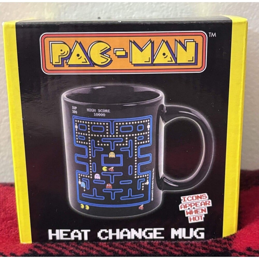 Paladone Licensed Namco Pac-Man Heat Change Novelty Stoneware Mug New in Box